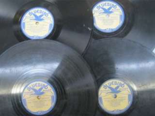 lot of 8 BUFF BLUEBIRD LABEL 78 RPM RECORDS   VERY OLD  