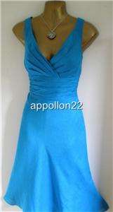 Monsoon CATALINA Silk Mix Blue Oriane Dress 22 Wedding  
