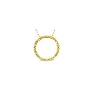  ZALES Yellow Sapphire Circle Pendant in 10K Gold fancy 