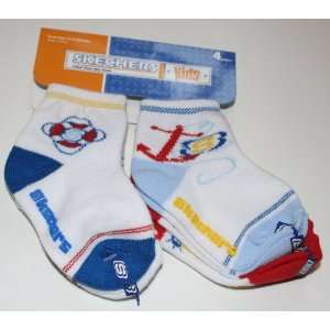 Skechers Kids Toddler Boys 4 Pack Socks   Size: 2 4T   Multi Nautica 