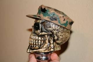 Figural USMC Marine Skull Skeleton Beer Tap Handle  
