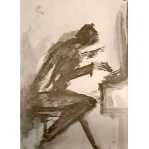  PIANO PLAYER, PRINT, 11 x 14, Nancy Davis (New Orleans 