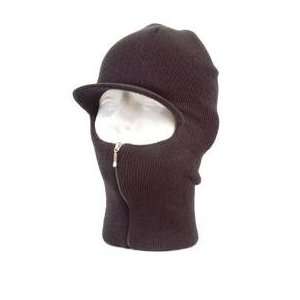   Face Mask Zipper up Balaclava Brim Hunting Hat Cap