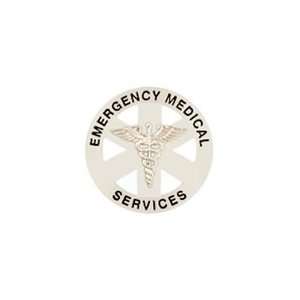 Emergency Medical Services (Ems) Silver Star of Life Round Badge 2 1/8 