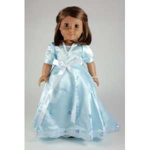  Blue Ball Gown for 18 Inch Dolls Including the American 
