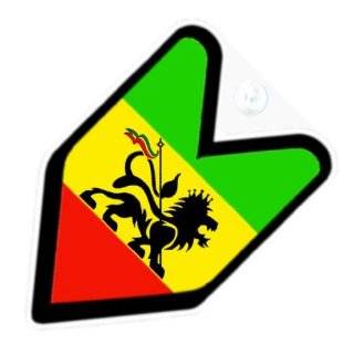 JDM Rastafari Rastafarian Rasta Car Flag Decal Badge