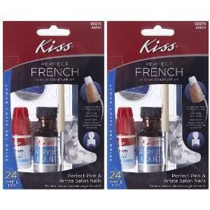   PACK** Kiss Nails PERFECT French Acrylic Sculpture Kit   AKF01: Beauty