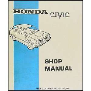 1973 1974 Honda Civic Repair Shop Manual Original: Honda:  