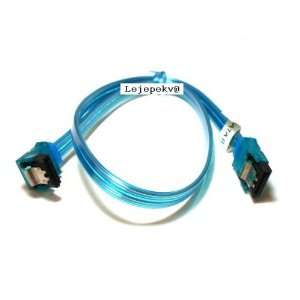 SATA2 Cables w/Locking Latch / UV Blue   18 Inches (90 Degree)