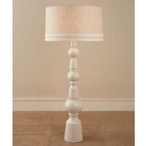  Stacking Banister Floor Lamp White Crackle Ceramic: Home 