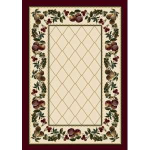   Fruit Medley 4539C / 2001 310 x 54 Opal Garnet Oval Area Rug