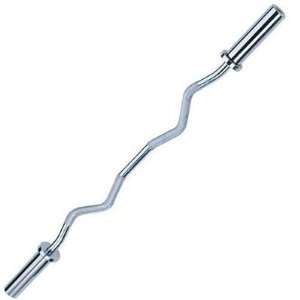   Weight Bar Solid Pro Olympic Curl Barbell w Collars 