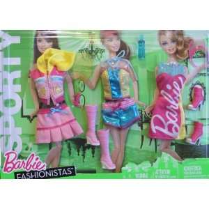   : Barbie Fashionistas Sporty Tennis Fashion Clothes Set: Toys & Games