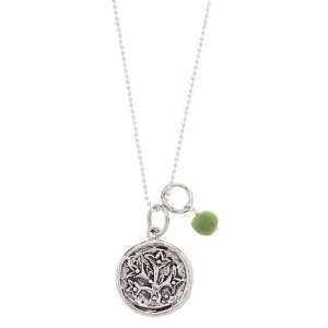    Baroni Sterling Silver Tree & Green Bead Necklace Baroni Jewelry