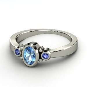  Kira Ring, Oval Blue Topaz Sterling Silver Ring with 