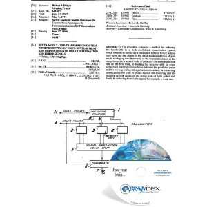  NEW Patent CD for DELTA MODULATED TRANSMISSION SYSTEM WITH 