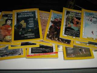 National Geographic Vintage Magazines   60s 70s 80s 90s  