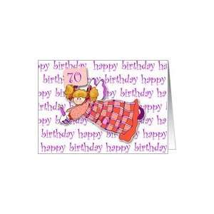  70 Years Old Cupcake Angel Birthday Card: Toys & Games
