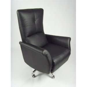   Modern Relaxer Office Chair with Recliner in Black