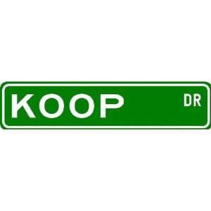  KOOP Street Sign ~ Personalized Family Lastname Sign 