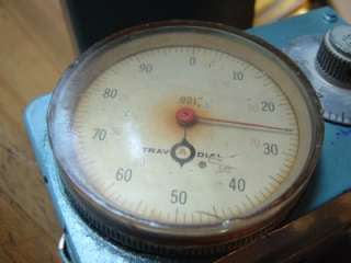 TRAV A DIAL .001 INDICATOR WITH BRIDGEPORT BRACKET (# BR 71)   LATHE 