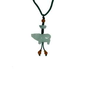 Ox Zodiac Jade Necklace with Green Cord Born In: 1937, 1949, 1961 