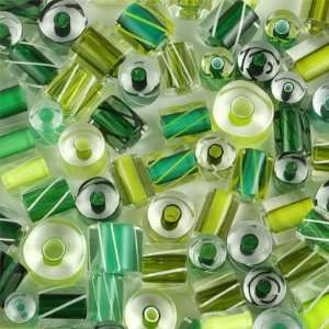  Multi Greens Furnace Glass Beads: Arts, Crafts & Sewing