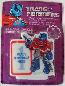 TRANSFORMER Mighty Birthday Candle age 1 2 3 4 5 6 7 8 9 or 10 NOS 