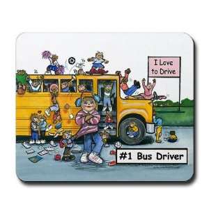  Female Bus Driver Education Mousepad by  Office 