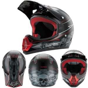  Fox Tracer Pro Print Full Face Helmet X Small  Black 