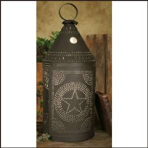 Paul Revere Large Lamp with Punched Star Design
