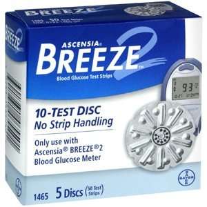  BAYER BREEZE 2 TEST STRIPS Pack of 50 by BAYER HEALTHCARE 