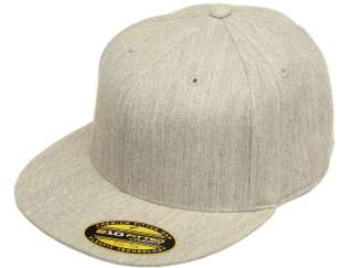  ® 210 Premium Flatbill Blank Fitted Flat Bill Cap Hat 6210  