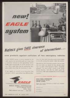 1957 Eagle Signal traffic NATECS fire truck light ad  