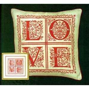   Stitch Kit Love Pillow From Elsa Williams, JCA: Arts, Crafts & Sewing