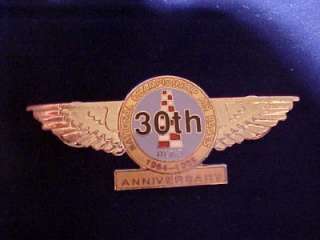 30th Ann RENO NEVADA AIR RACES Wing PIN US CHAMPIONSHIP  