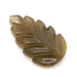  Natural Green Tourmaline Loose Gemstone Carving Leaf Cut 
