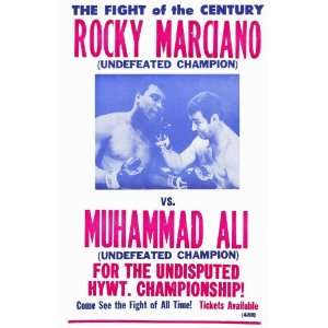 Rocky Marciano vs Muhammad Ali Movie Poster (11 x 17 Inches   28cm x 