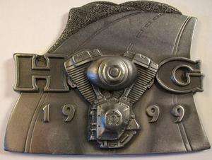   Harley Davidson Owners Group Officer 1999 Award Plaque Medallion HOG