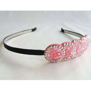  Pink Beaded Headband: Beauty