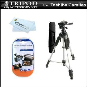 Camcorder Tripod w/ Carrying Case For Toshiba Camileo X100 Camileo H30 