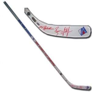 Brian Leetch and Mark Messier Autographed Clear Acrylic 94 Champs 