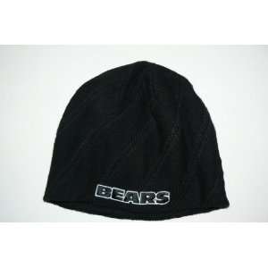   NFL Chicago Bears Black Embroidered Beanie Hat Cap: Sports & Outdoors