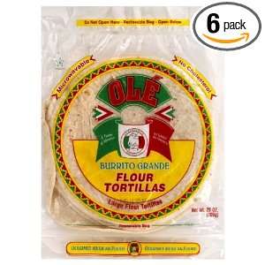 Ole Mexican Tortillas, Burrito, 10 in., 25 ounces (Pack of6):  