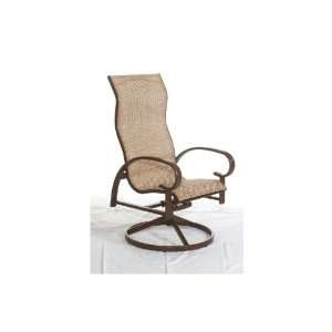   Creations Sterling High Back Sling Swivel Chair: Patio, Lawn & Garden