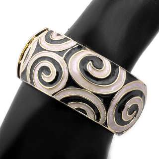 Fashion Awesome Bracelet,Black & White Flora Totem Cuff  