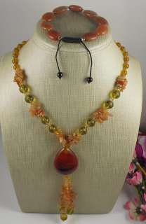 fashion agate/mix gem necklace/bracelet set/ship fast  