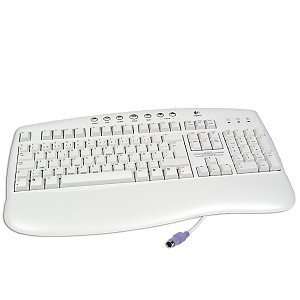   Logitech PS/2 105 Key Swedish Internet Keyboard (Beige) Electronics