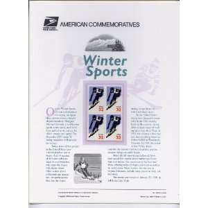  USPS American Commemorative Stamp Panel #532 Winter Sports 