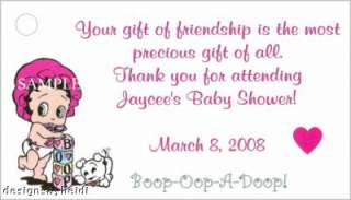 Baby Betty Boop Baby Shower Favor   Gift Tags Supplies  